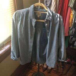 J. Crew Denim Boyfriend Button Down